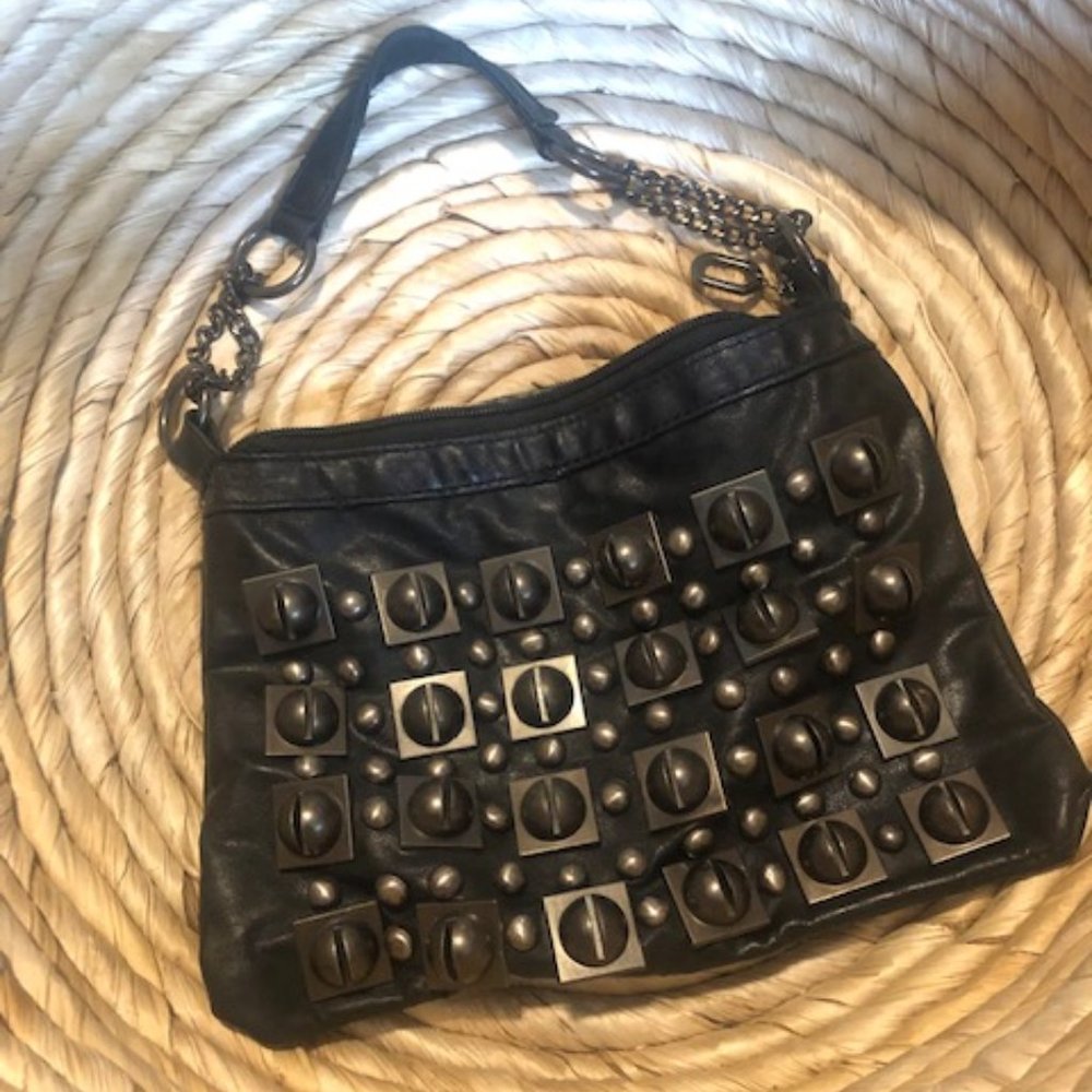 Black and Silver Studded Purse